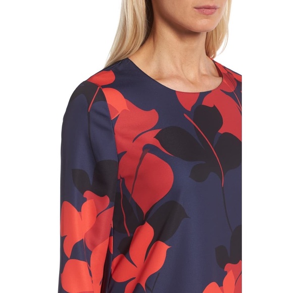 Halogen Long Sleeve Button Back Ruffle Hem Dress - Picture 10 of 12